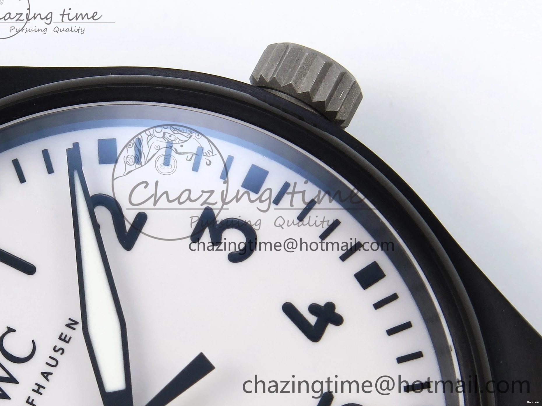 MIROTIME 0521 Pilot Black Ace BLSF 1:1 Best Edition White Lume Dial on Black Nylon Strap MIYOTA OnTrend 7021